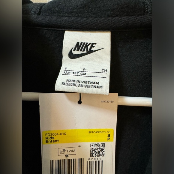 Nike Girl's Sportswear Club Fleece Full Zip Hoodie size small - Picture 5 of 6